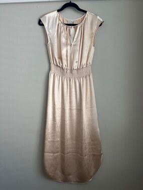 NWT Joie Champagne Dress with Tie Neck